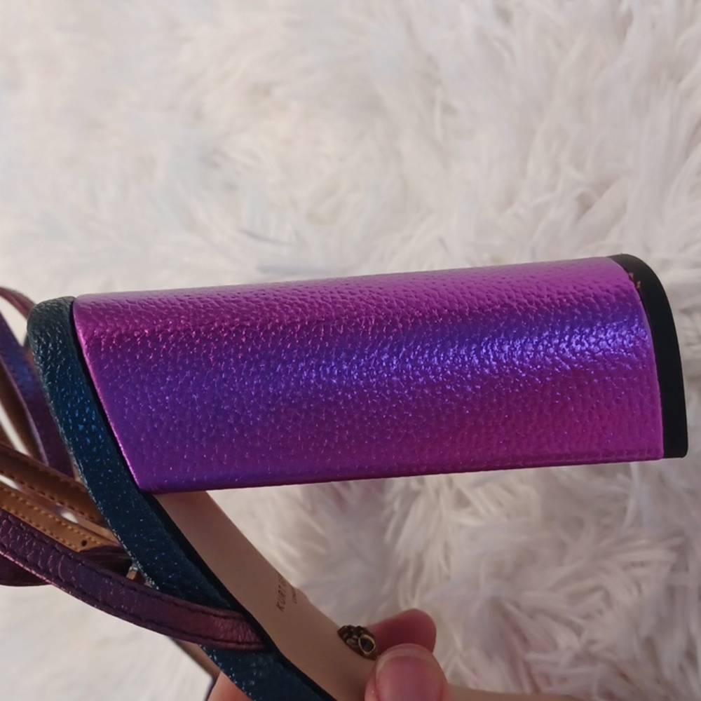 NEW Kurt Geiger London Perria Purple Rainbow Platform Sandals MULTI SIZES - Picture 13 of 14